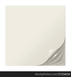 Realistic multiple curled page corners vector illustration.
