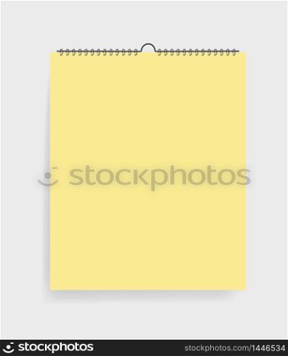 Realistic notebook in mockup style. Blank notepad with spiral. Template of empty sketchbook on grey background. vector eps10. Realistic notebook in mockup style. Blank notepad with spiral. Template of empty sketchbook on grey background. vector