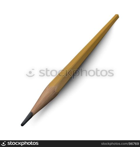 Realistic pencil isolated vector color design concept education modern office simple sharp