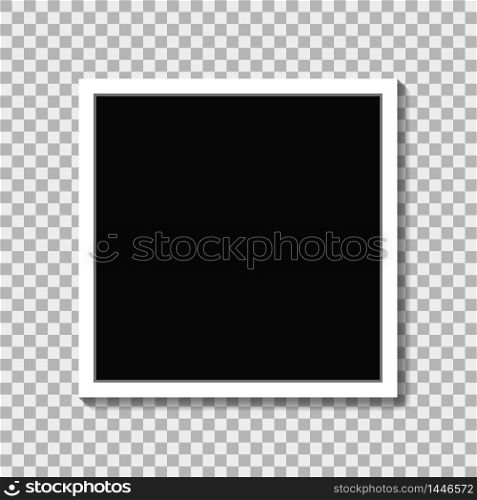 Realistic photo frame in mockup style on isolated background.. Realistic photo frame in mockup style on isolated background. vector eps10