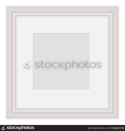Realistic photo frame mockup. Empty picture border isolated on white background. Realistic photo frame mockup. Empty picture border