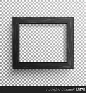 Realistic Photo Frame Vector. Isolated On Transparent Background.. Realistic Photo Frame Vector. Isolated Transparent Background.