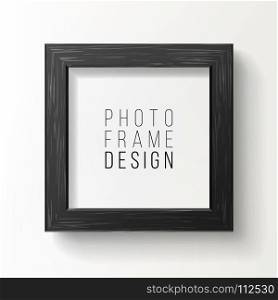 Realistic Photo Frame Vector. On White Wall From The Front With Soft Shadow. Good For Your presentations.. Realistic Photo Frame Vector. On White Wall From The Front With Soft Shadow. Good For presentations.
