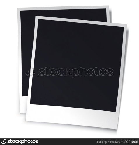 Realistic photoframe design template. Isolated on white background