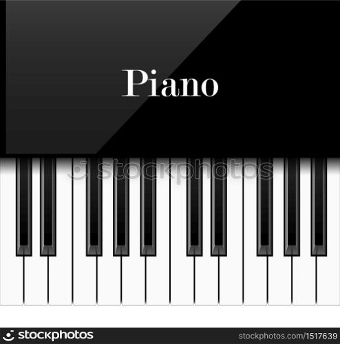Realistic piano keys, vector illustration
