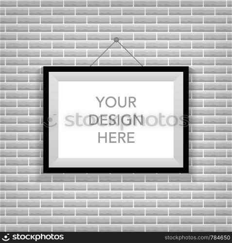 Realistic picture frame. Perfect for your presentations. Vector stock illustration.