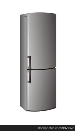 Realistic refrigerator - Vector