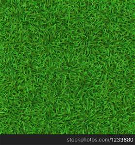 Realistic seamless green lawn. Grass carpet texture, fresh nature covering pattern, garden green grass and herbs meadow vector background. soccer, football field texture. Realistic seamless green lawn. Grass carpet texture, fresh nature covering pattern, garden green grass and herbs meadow vector background
