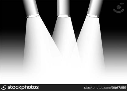realistic Searchlights. Festive background. Vector illustration. Stock image. EPS 10.