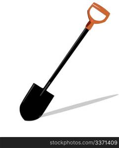 Realistic shovel - vector