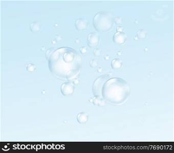 Realistic soap bubble isolated on transparent background. Real transparency effect. Water foam bubbles set. Vector illustration EPS10. Realistic soap bubble isolated on transparent background. Real transparency effect. Water foam bubbles set. Vector illustration