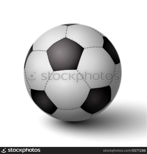 Realistic soccer ball for football icon isolated vector illustration