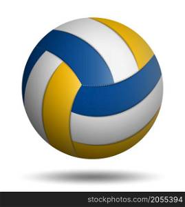Realistic sport ball for volleyball with on white background. Team sports. Isolated vector