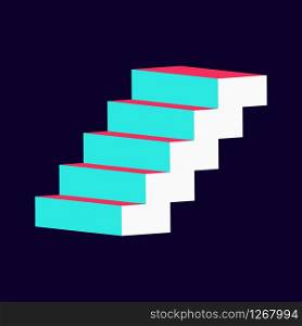 realistic stairs motivation for fast promotion vector illustration