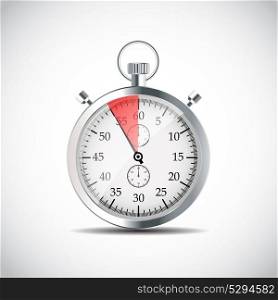 Realistic Stopwatch. Isolated on Gray. Vector Illustraion EPS10. Realistic Stopwatch Vector Illustraion
