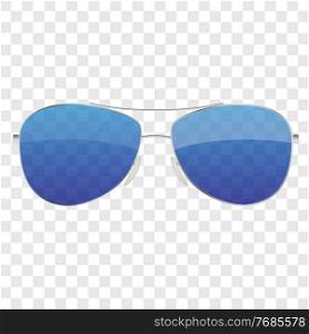 Realistic sun glasses icon isolated on white transparent Vector Illustration. Realistic sun glasses icon isolated on white transparent Vector Illustration EPS10