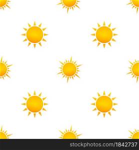Realistic sun pattern for weather design on white background. Vector illustration. Realistic sun pattern for weather design on white background. Vector illustration.