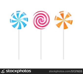 Realistic Sweet Lollipop Candy Background. Vector Illustration EPS10. Realistic Sweet Lollipop Candy Background. Vector Illustration