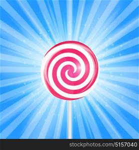 Realistic Sweet Lollipop Candy Background. Vector Illustration EPS10. Realistic Sweet Lollipop Candy Background. Vector Illustration
