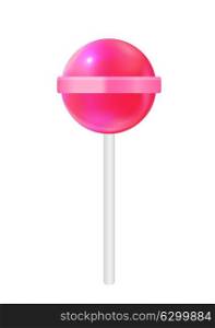Realistic Sweet Lollipop Candy Isolated on White Background. Vector Illustration EPS10. Realistic Sweet Lollipop Candy Isolated on White Background. Vec
