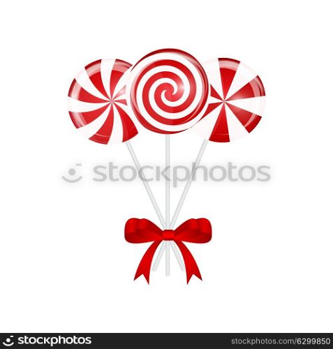 Realistic Sweet Lollipop Candy Set on White Background. Vector Illustration EPS10. Realistic Sweet Lollipop Candy Set on White Background. Vector I