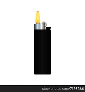 Realistic Template Blank White Lighter Empty Mock Up. Vector stock illustration.. Realistic Template Blank White Lighter Empty Mock Up. Vector stock illustration