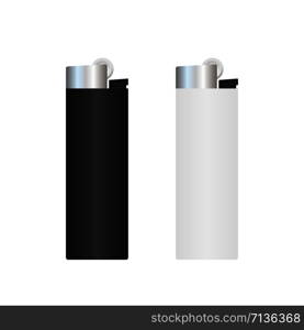 Realistic Template Blank White Lighter Empty Mock Up. Vector stock illustration.. Realistic Template Blank White Lighter Empty Mock Up. Vector stock illustration