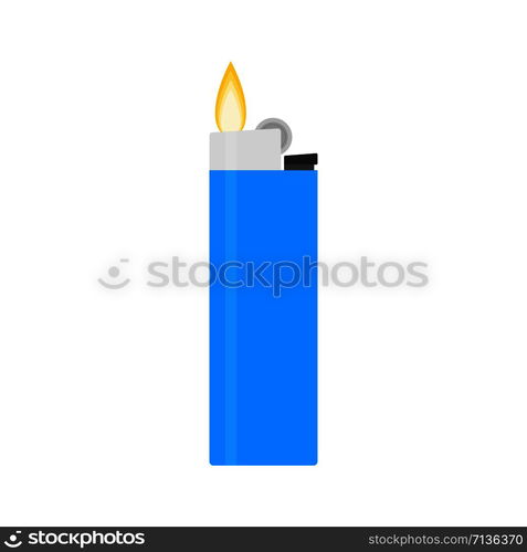 Realistic Template Blank White Lighter Empty Mock Up. Vector stock illustration.. Realistic Template Blank White Lighter Empty Mock Up. Vector stock illustration