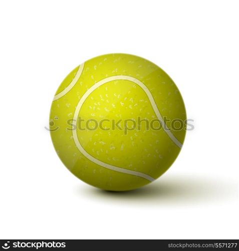 Realistic tennis ball icon isolated vector illustration