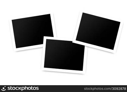 Realistic three photo frames for paper design. Old paper. Vector illustration. stock image. EPS 10.. Realistic three photo frames for paper design. Old paper. Vector illustration. stock image.