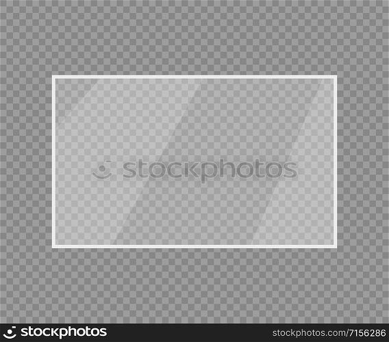 realistic transparent glass on a transparent background, vector illustration. realistic transparent glass on a transparent background, vector