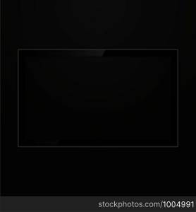 Realistic tv screen isolated on background. Vector. Realistic tv screen