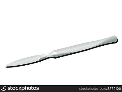 Realistic vector scalpel isolated on a white background