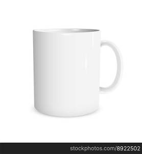 Realistic white cup vector image