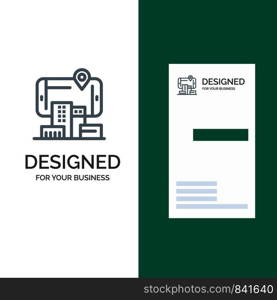 Reality, City, Technology, Augmented Grey Logo Design and Business Card Template