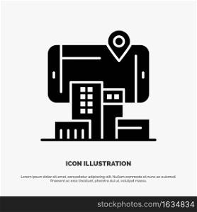 Reality, City, Technology, Augmented solid Glyph Icon vector