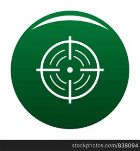 Rear sight icon. Simple illustration of rear sight vector icon for any design green. Rear sight icon vector green