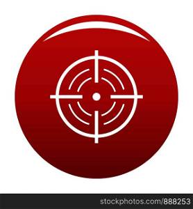 Rear sight icon. Simple illustration of rear sight vector icon for any design red. Rear sight icon vector red