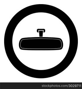 Rear view mirror icon black color vector illustration simple image flat style