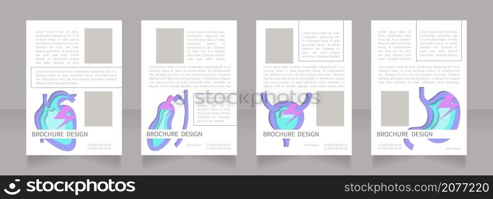 Reasons to visit doctor for checkup blank brochure layout design. Vertical poster template set with empty copy space for text. Premade corporate reports collection. Editable flyer paper pages. Reasons to visit doctor for checkup blank brochure layout design