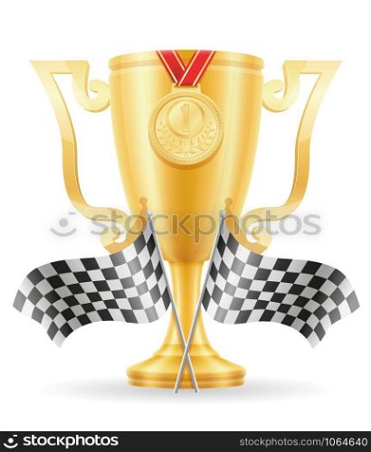 reccing cup winner gold stock vector illustration isolated on white background