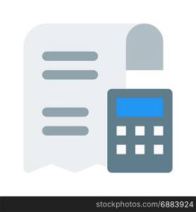 receipt, icon on isolated background,