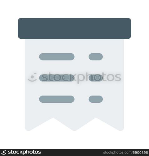 receipt, icon on isolated background