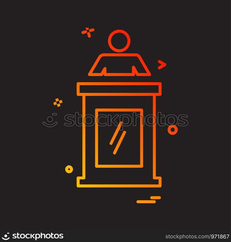 Reception icon design vector