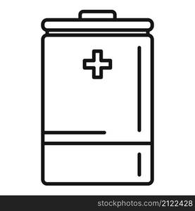 Recharge battery icon outline vector. Full energy. Electric cell. Recharge battery icon outline vector. Full energy