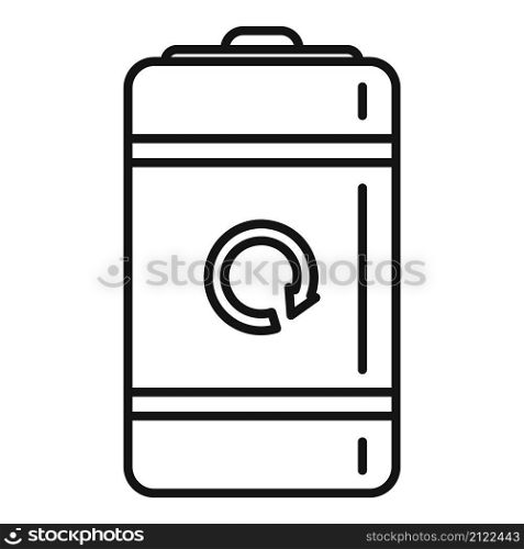 Recharge electric battery icon outline vector. Full energy. Power cell. Recharge electric battery icon outline vector. Full energy