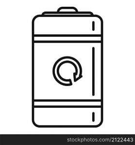 Recharge electric battery icon outline vector. Full energy. Power cell. Recharge electric battery icon outline vector. Full energy