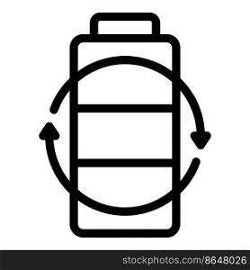 Recharge full battery icon outline vector. Load fuel. Charge energy. Recharge full battery icon outline vector. Load fuel