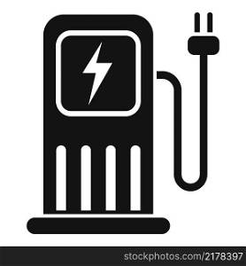 Recharge station icon simple vector. Eco factory. Warm effect. Recharge station icon simple vector. Eco factory