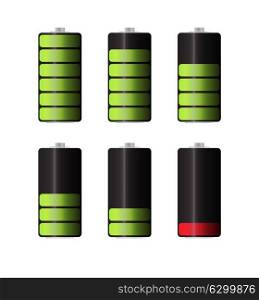Rechargeable Batteries for Electronic Devices, Electric Car. Vector Illustration. EPS10. Rechargeable Batteries for Electronic Devices, Electric Car. Vec